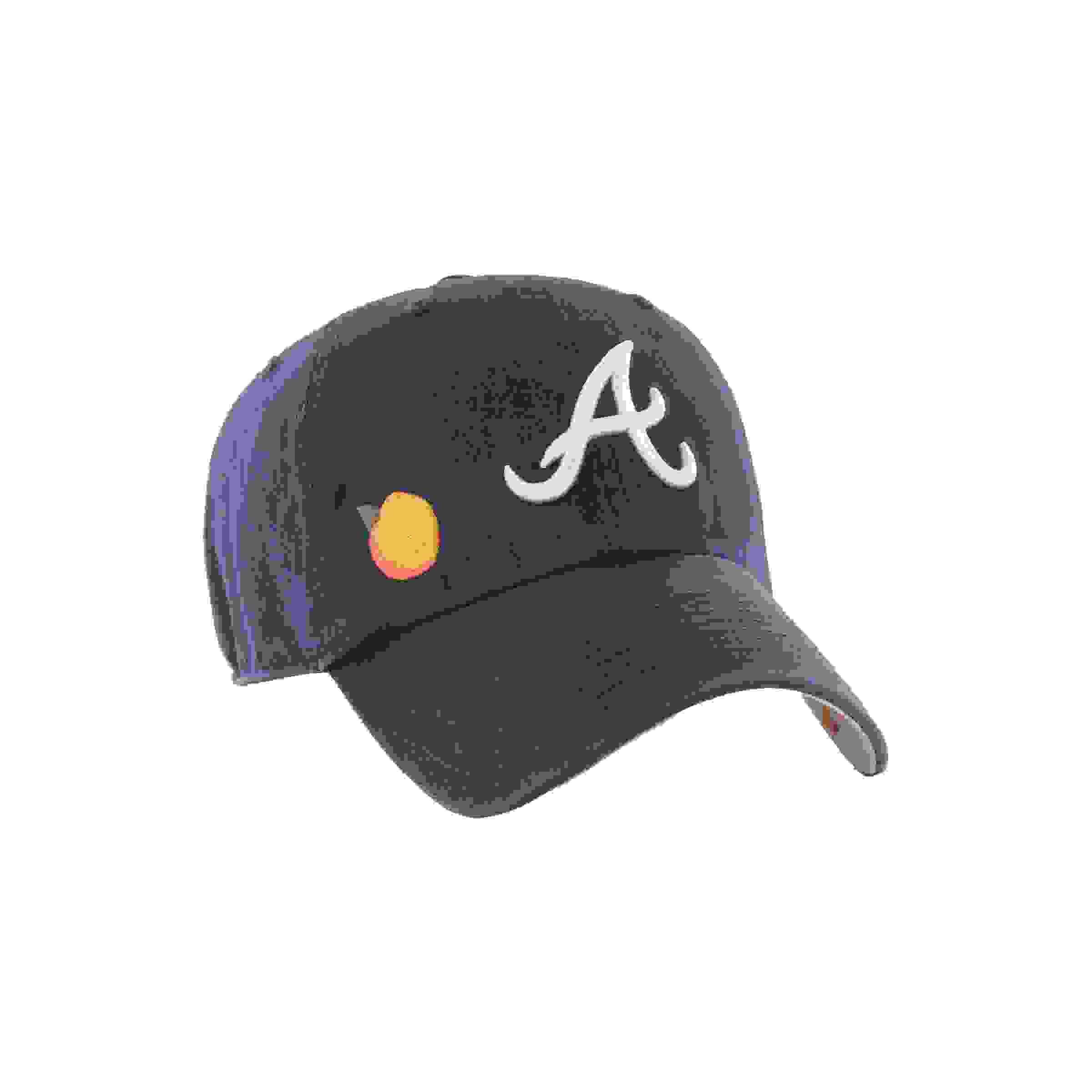 47 Atlanta Braves Peach Cleanup Navy Snapback Hat